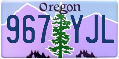 OR license plate 967YJL