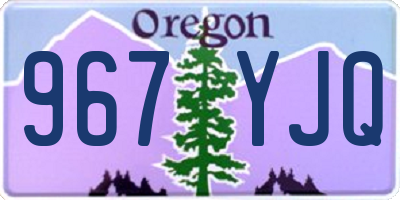 OR license plate 967YJQ