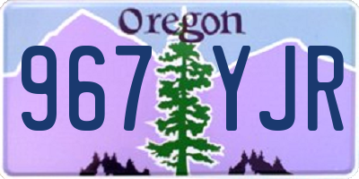 OR license plate 967YJR