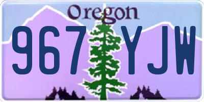 OR license plate 967YJW