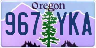 OR license plate 967YKA