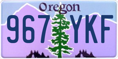 OR license plate 967YKF