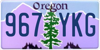 OR license plate 967YKG