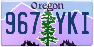 OR license plate 967YKI