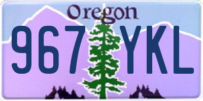 OR license plate 967YKL