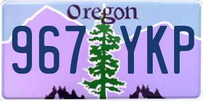 OR license plate 967YKP