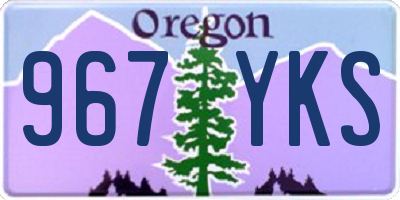 OR license plate 967YKS