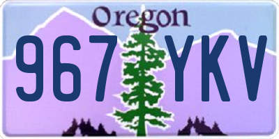 OR license plate 967YKV