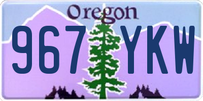 OR license plate 967YKW