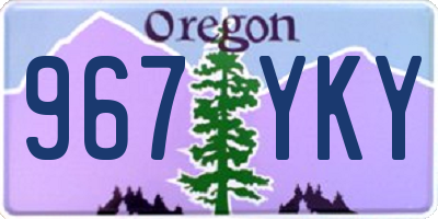 OR license plate 967YKY