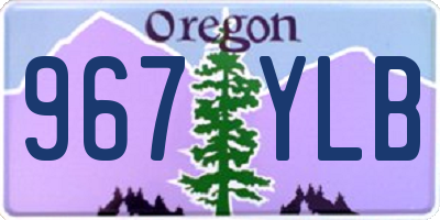 OR license plate 967YLB