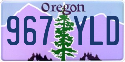OR license plate 967YLD
