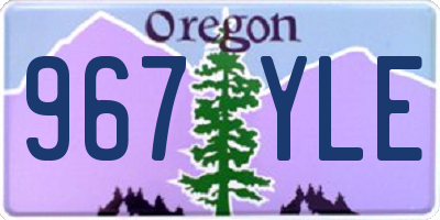 OR license plate 967YLE
