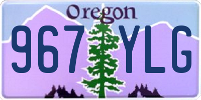 OR license plate 967YLG