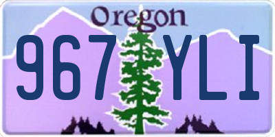 OR license plate 967YLI