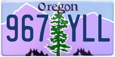 OR license plate 967YLL