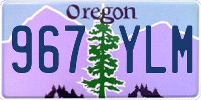 OR license plate 967YLM