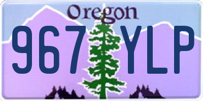 OR license plate 967YLP