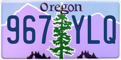 OR license plate 967YLQ