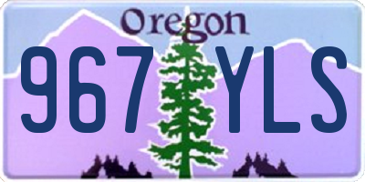 OR license plate 967YLS