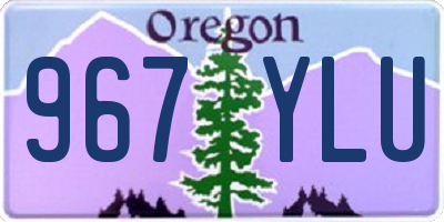 OR license plate 967YLU