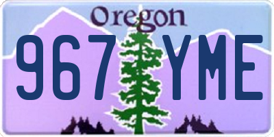 OR license plate 967YME