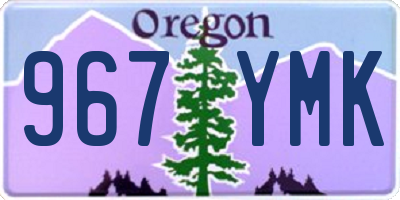 OR license plate 967YMK