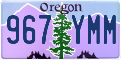 OR license plate 967YMM