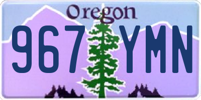 OR license plate 967YMN
