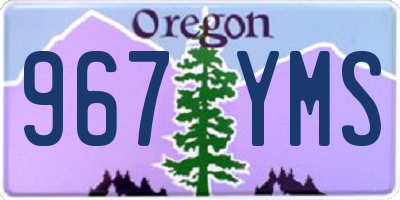 OR license plate 967YMS