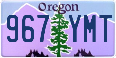 OR license plate 967YMT