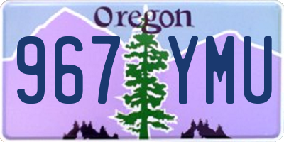 OR license plate 967YMU