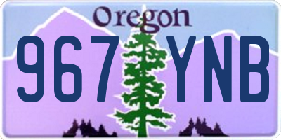 OR license plate 967YNB