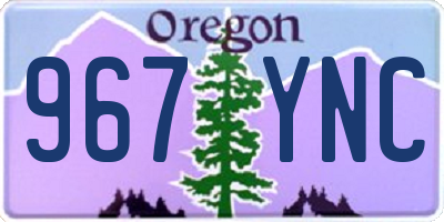 OR license plate 967YNC