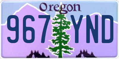 OR license plate 967YND
