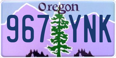 OR license plate 967YNK