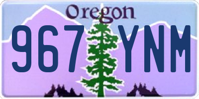 OR license plate 967YNM