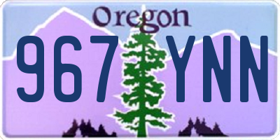 OR license plate 967YNN
