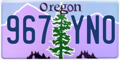 OR license plate 967YNO