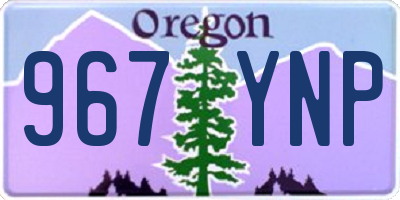 OR license plate 967YNP