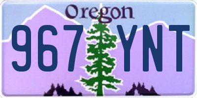 OR license plate 967YNT