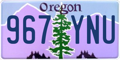 OR license plate 967YNU