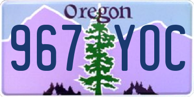 OR license plate 967YOC