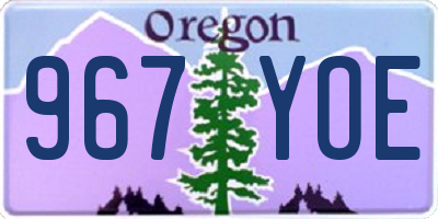 OR license plate 967YOE