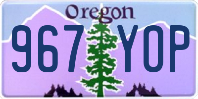OR license plate 967YOP