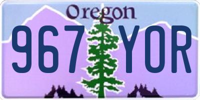 OR license plate 967YOR