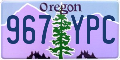 OR license plate 967YPC