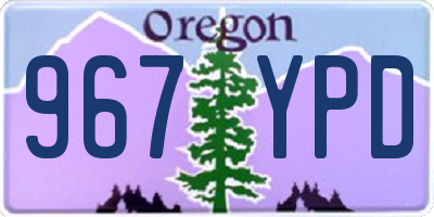 OR license plate 967YPD