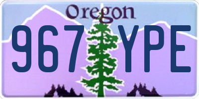 OR license plate 967YPE