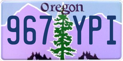 OR license plate 967YPI